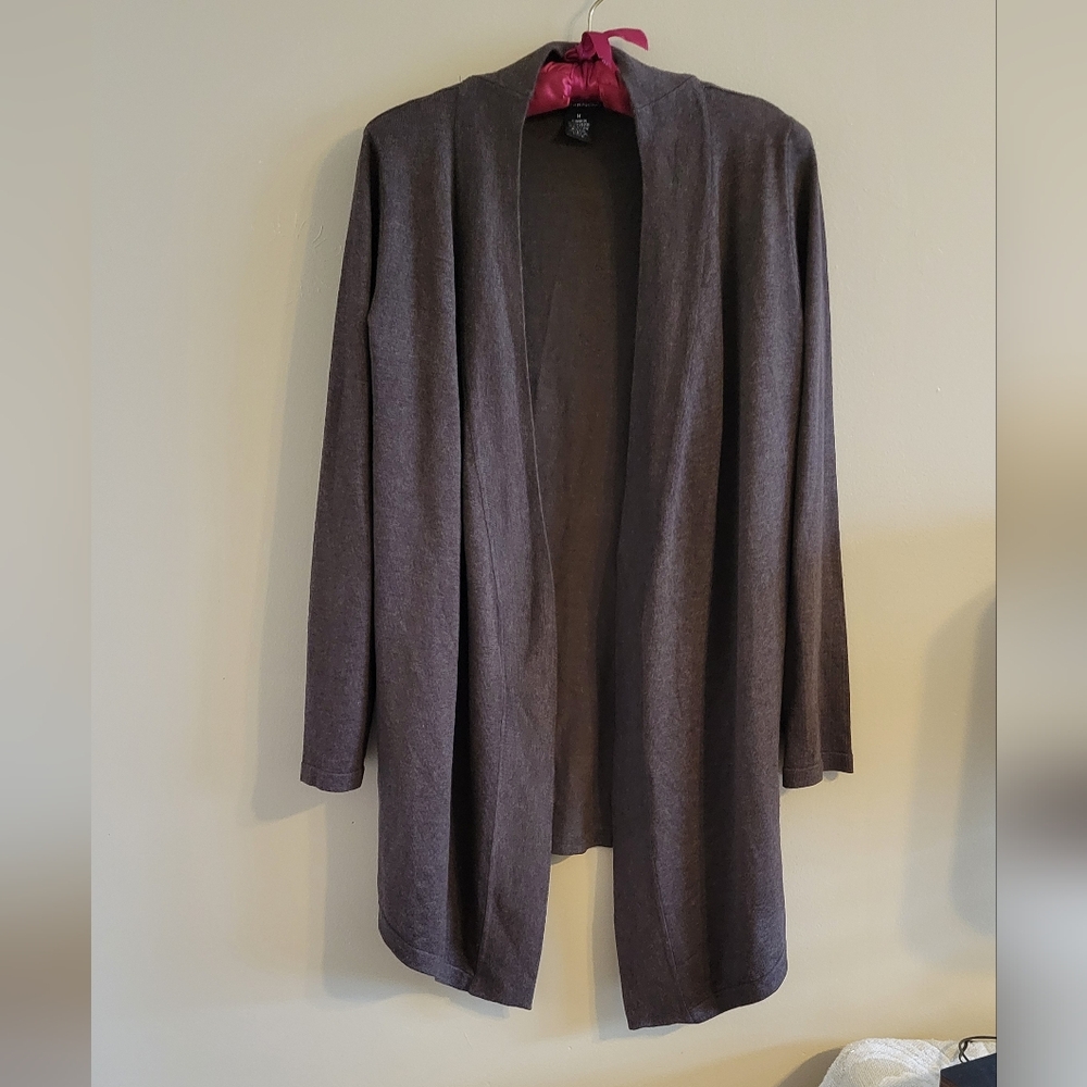 89th & Madison | Brown Chocolate Open Front Cardigan SUPER Soft - Picture 2 of 7